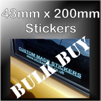 Bulk Buy - 50mm x 200mm Customised Self Adhesive Advertising Stickers for Windows or Bumper for Car,Vehicle,Van-Advertise Business,Service,Club,Company,Website,URL